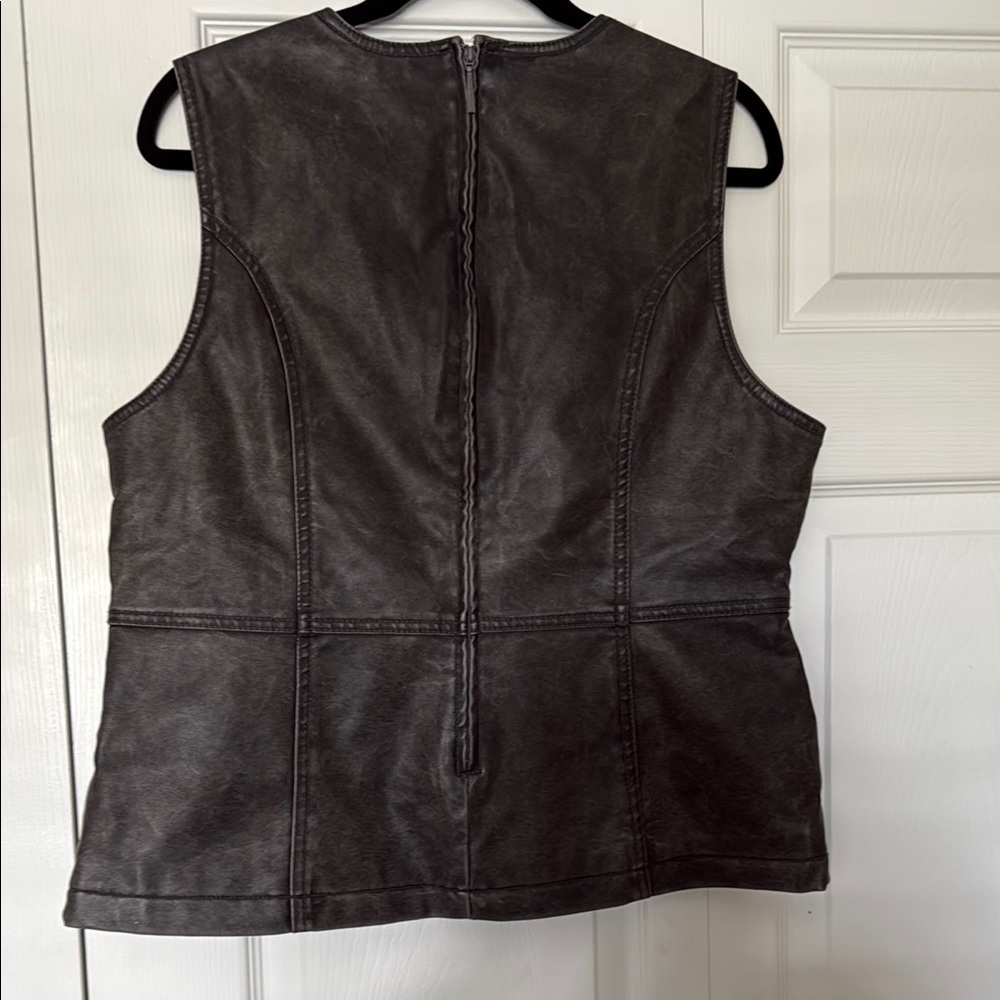 Dollhouse Gray Faux Leather Sleeveless Top - Picture 4 of 8
